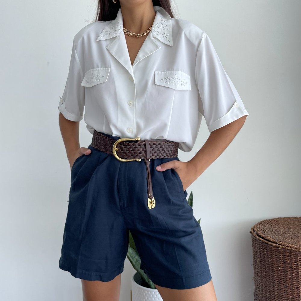 Vintage White Button Down Shirt